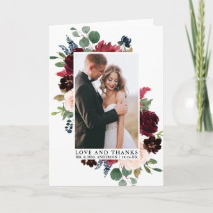 Elégant aquarelle Floral Love Merci Pold