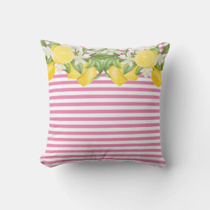 Elégant aquarelle Lemons Lumbar Coussin
