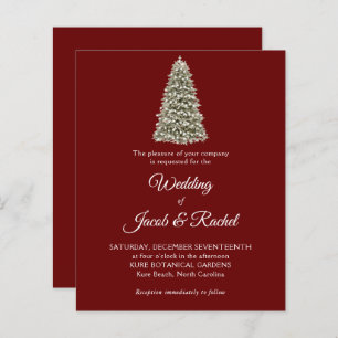 Elégant arbre de Noël Rouge Budget Mariage Invitat