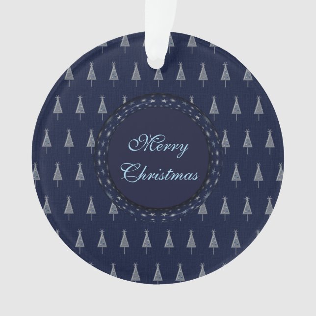 Élégant Arbres de Noël Bleus et étoiles (devant)