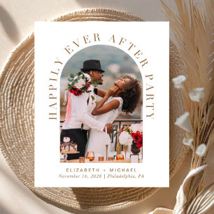 Elégant Arc Photo Mariage Réception Invitation