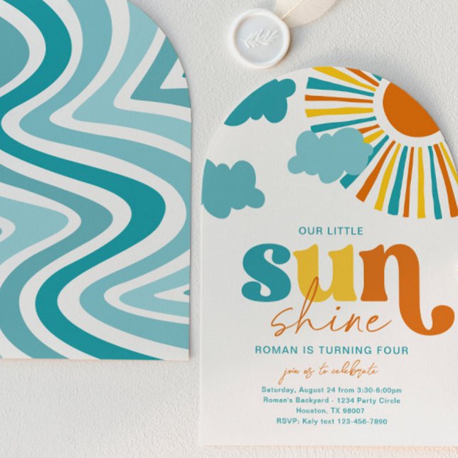 Elegant Arch Sun Birthday Invitation (Créateur téléchargé)