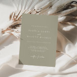 Elégant argent et blanc Faire-part de mariage mode<br><div class="desc">Conçu pour coordonner avec pour la collection de Faire-part de mariage "Modern Classic". Pour modifier les détails,  cliquez sur "Personnaliser". Voir le lien de collection sur cette page pour voir tous les éléments correspondants dans ce magnifique design ou voir la collection ici : https://bit.ly/3H2bCfh</div>