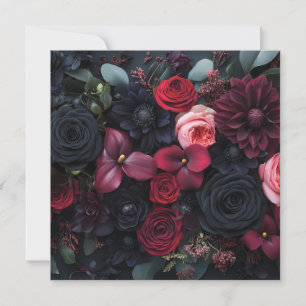Élégant arrangement floral foncé avec Roses
