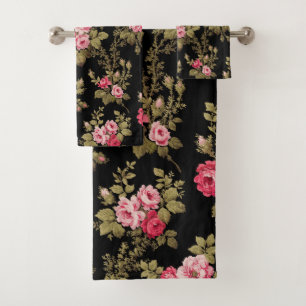 Élégant Arrière - plan noir-rose Vintage