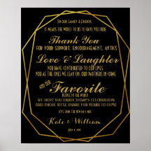 Elégant art déco Gold & Black Thaning invités