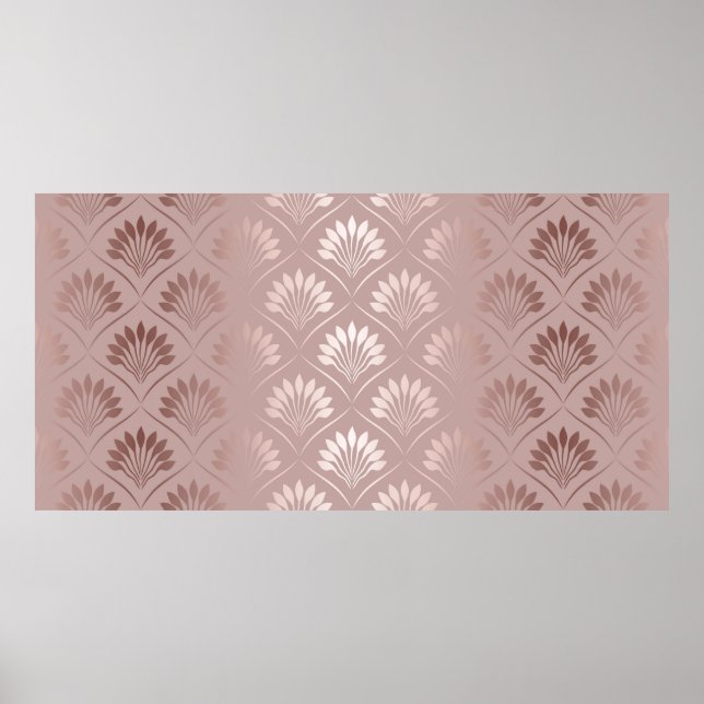 Elégant art déco motif de treillis or (Devant)