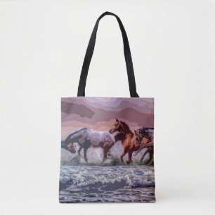 Élégant artisanat des Chevaux Sauvages  Sac four