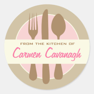 Élégant autocollants "De la cuisine de"