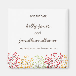 Élégant automne Enregistrer la date Mariage Magnet