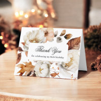 Elégant automne floral 80e anniversaire Merci