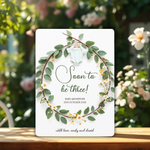 Elégant Baby Reveal Pregnancy Carte Faire-part