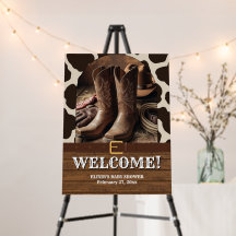 Élégant Baby shower de bottes de cowgirl