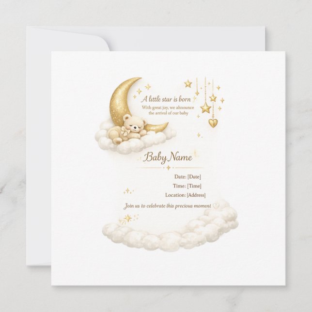 Elegant Baby Shower Invitation (Devant)