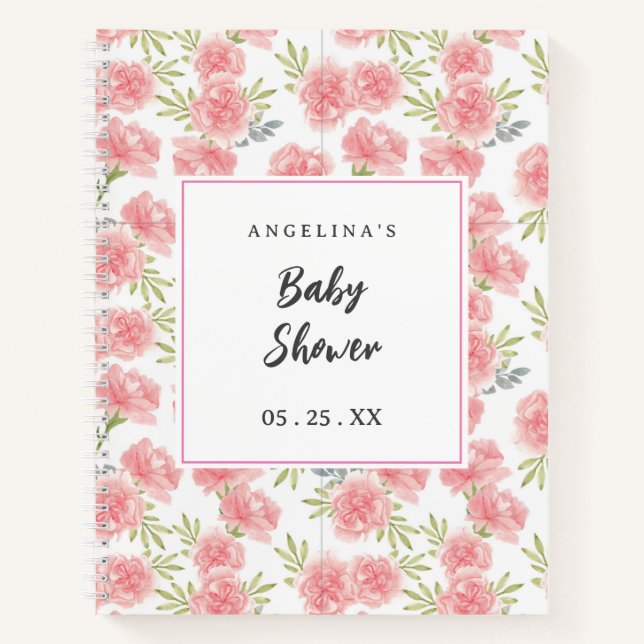 Elégant Baby shower Liste cadeaux Carnet (Devant)