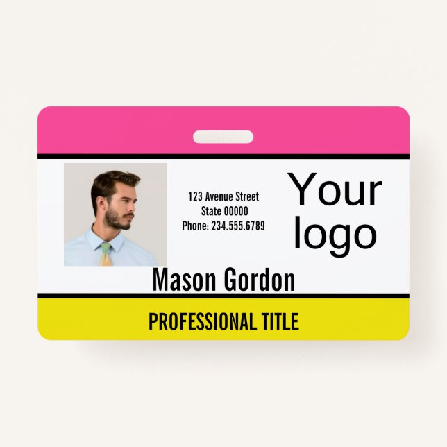 Élégant badge minimaliste (Devant)