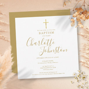 Élégant baptême ou invitation de baptême de signat