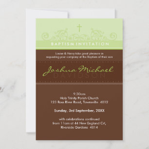 ÉLÉGANT BAPTISME INVITATIONS :: 1P élégant