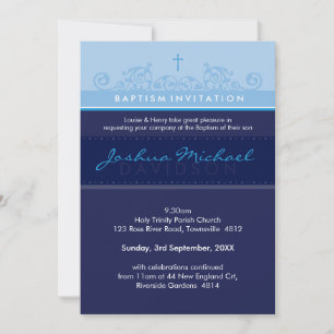 ÉLÉGANT BAPTISME INVITATIONS :: élégant 5P