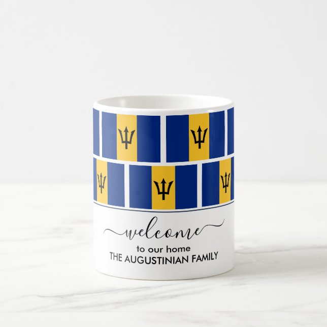 Elégant BARBADOS FLAG Café Mug (Centre)