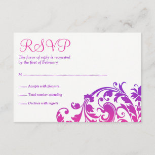 Élégant Bat mitzvah rose pourpre RSVP