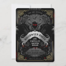 Elégant Batty Delight Invitation de la fête d'Hall