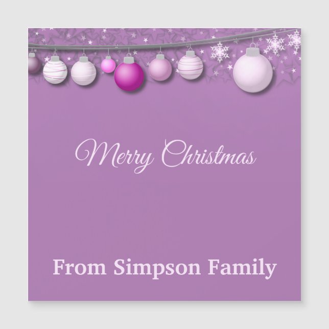 Élégant, Baubles de Noël, Personnalisé (Devant)