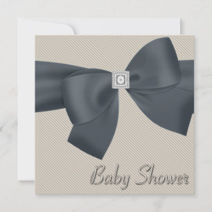 Elégant Beige Baby Shower Invitations