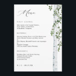 Elégant Birch Tree Aspen Green Menu Mariage<br><div class="desc">Améliorez votre expérience de repas à la réception de mariage avec notre Elegant Birch Tree 5x7 menu Mariage. Ce design exquis apporte une touche de charme rustique à vos tables de réception, avec un bouleau peint à la main et une calligraphie vintage qui met en valeur le mot "Menu". Une...</div>
