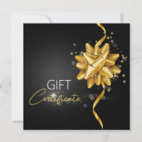 Elégant Black Classy Lumineux Gold Round Bow cadea