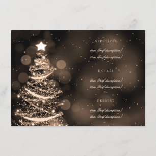 Elégant Black Gold Noël Elégant Menu Mariage