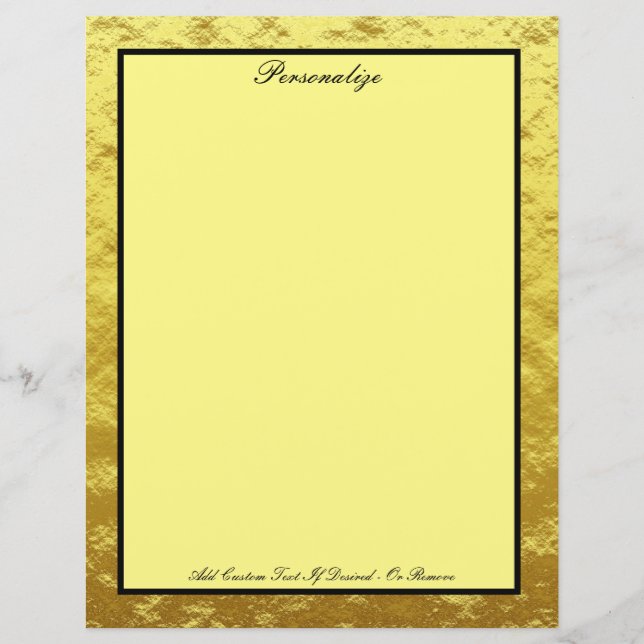 Élégant Black & Gold Professionnel Personnaliser (Devant)