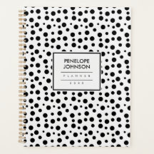Elegant Black White Polka Dot Pattern