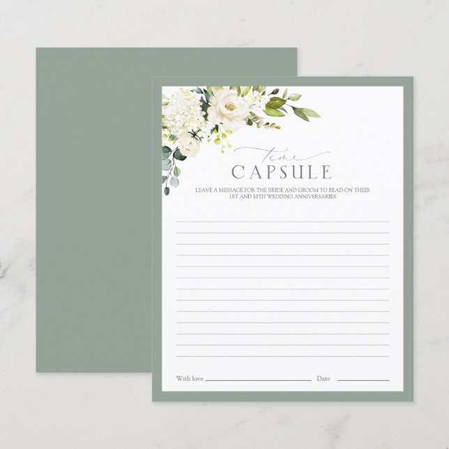 Elégant blanc gris vert temps Capsule jeu de douch (Devant / Derrière)