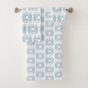 Elégant bleu blanc partout sur Motif