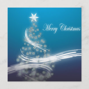 Elégant Bleu Entreprise Noël Invitation