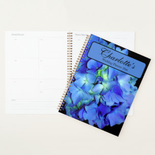 Elégant bleu floral bleu rose hydrangée bleue