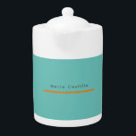 Élégant bleu orange minimaliste Nom moderne<br><div class="desc">Design simple,  moderne,  minimaliste. Ce modèle peut être customisé pour répondre à tous les métiers professionnels.</div>