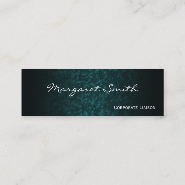 Élégant bleu professionnel Cartes de visite fins (Devant)