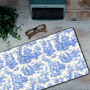 Elégant bleu vintage toile de jouy