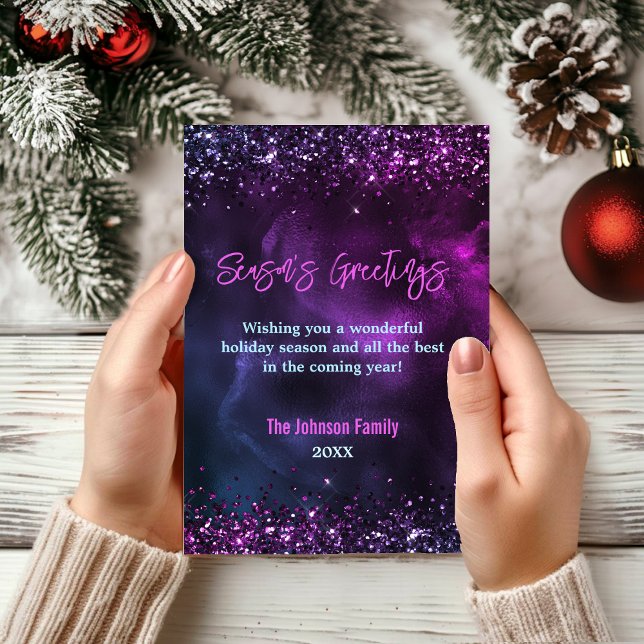 Elégant bleu violet marbre art Noël Nouvel An (Créateur téléchargé)