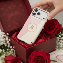 Élégant bloc de couleurs pastel rose et crème avec