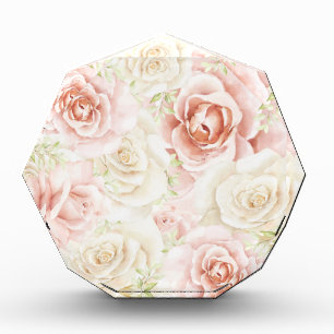 Élégant bloc de photo floral rose