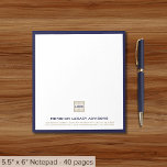 Elégant Bloc-notes personnalisé avec cadre bleu ma<br><div class="desc">Restez organisé en style avec notre élégant Bloc-notes personnalisé avec cadre bleu marine. Ce bloc-notes comporte le logo, le nom, l'adresse et les coordonnées de votre entreprise encadrés dans une bordure bleu marine sophistiquée autour d'un arrière - plan blanc immaculé. Que vous soyez en train de lire des notes importantes,...</div>