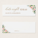 Elégant Blush Date Night Ideas Carte Wedding showe<br><div class="desc">Elégant Blush Date Night Ideas Carte Wedding shower</div>