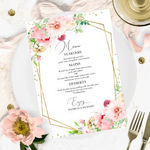 Élégant Blush Floral Geometrique Budget Mariage Me