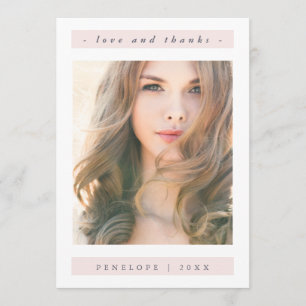 Élégant Blush Graduation Merci photo