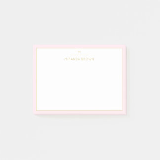 Élégant Blush Pink Classy Chic Post-it® Notes