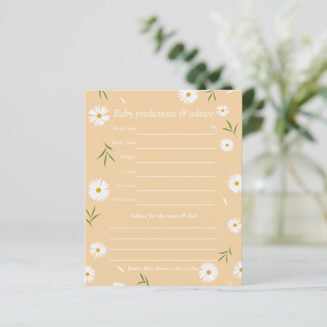 Elegant Boho Daisies Baby shower Devant Jeu (Debout devant)