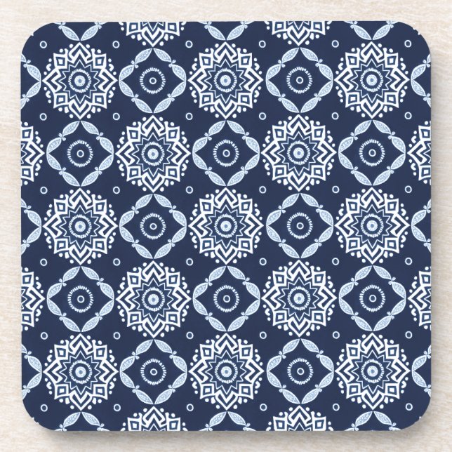 Élégant Boho Dessous de verre floraux - Ensemble d (Devant)